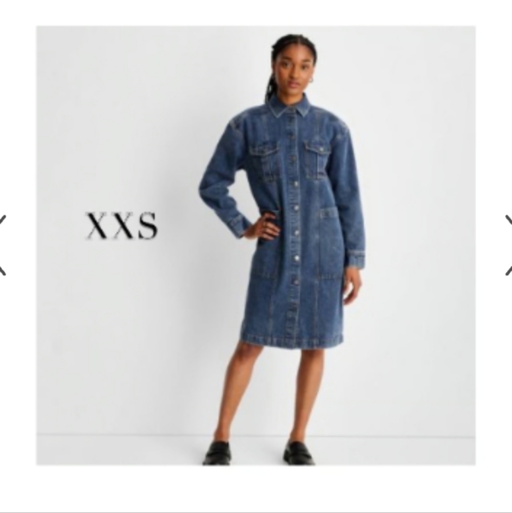 Future Collective Denim Long Sleeve Dress 💙